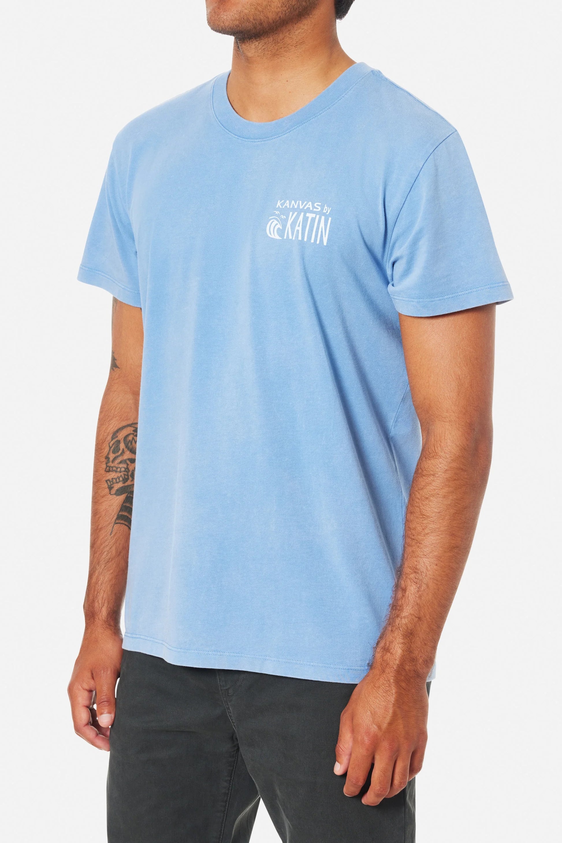 Katin Surfside Short Sleeve T-Shrit - Bay Blue Sand Wash