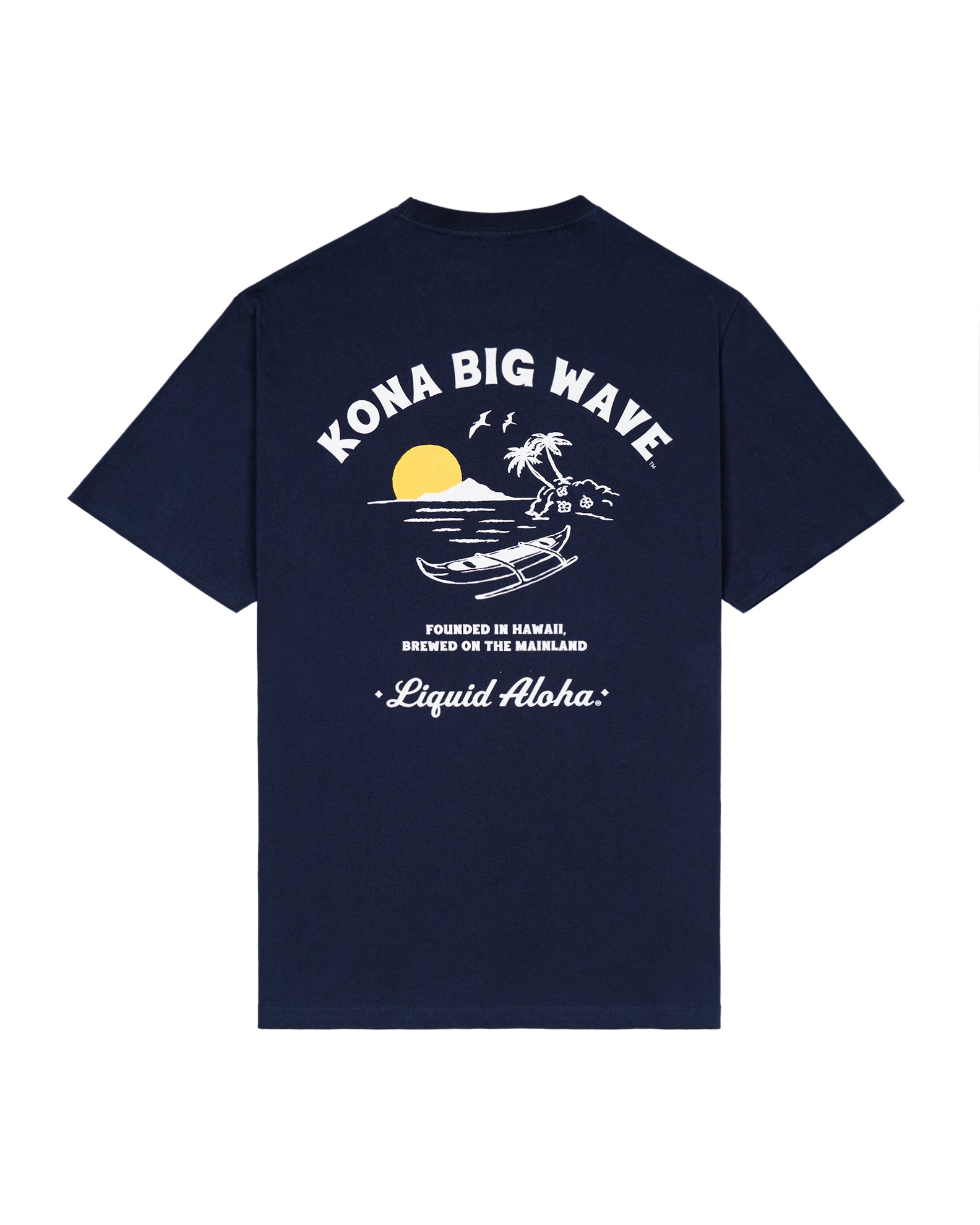 Kona Brewing x Jack's Men's "Canoe" Short Sleeve T-Shirt- Navy