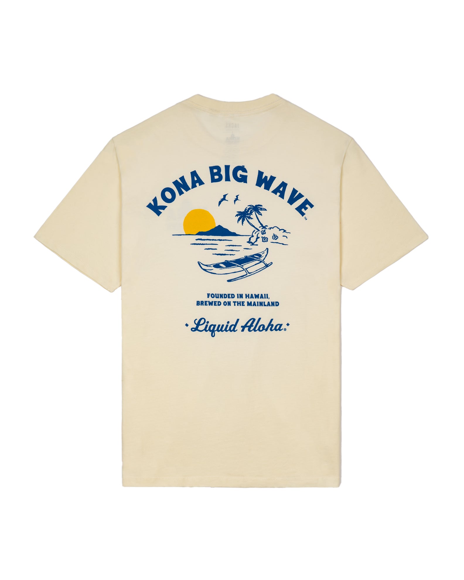 Kona Brewing x Jack's Men's "Canoe" Short Sleeve T-Shirt- Vintage White