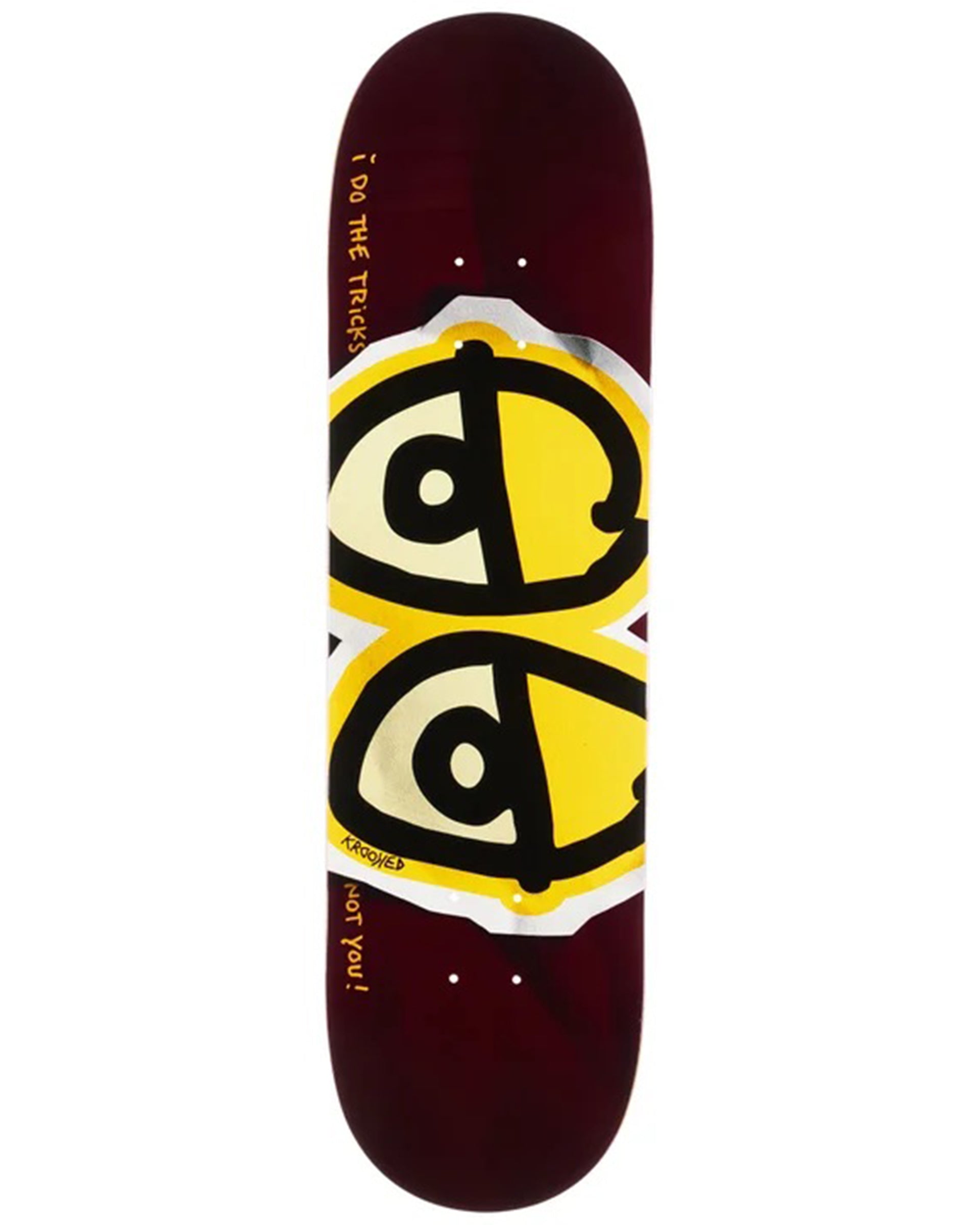 Krooked Skateboards DBX Eyes 8.5" Deck - Wine
