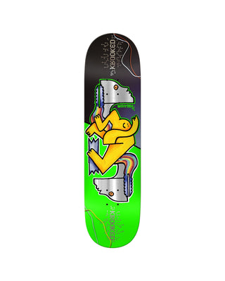 Krooked Bobby Worrest Neon Robot Slick Bottom Twin Tail 8.3" Deck