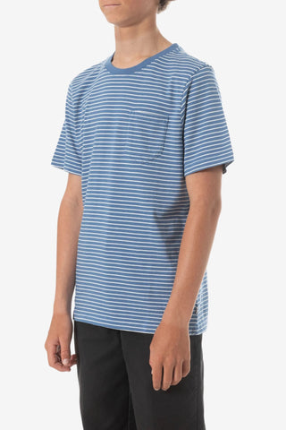 Katin Boy's Finley Pocket Tee (8-16) Bay Blue Vintage White