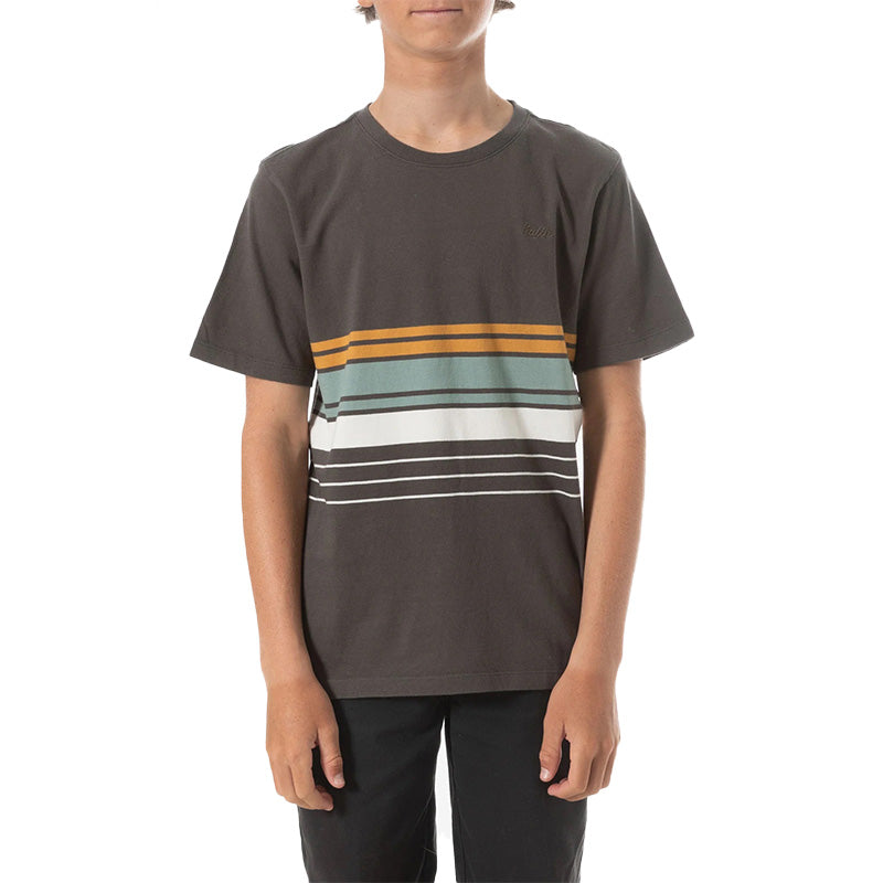 Katin Boy's Linden Stripe Tee (8-16) Black Wash