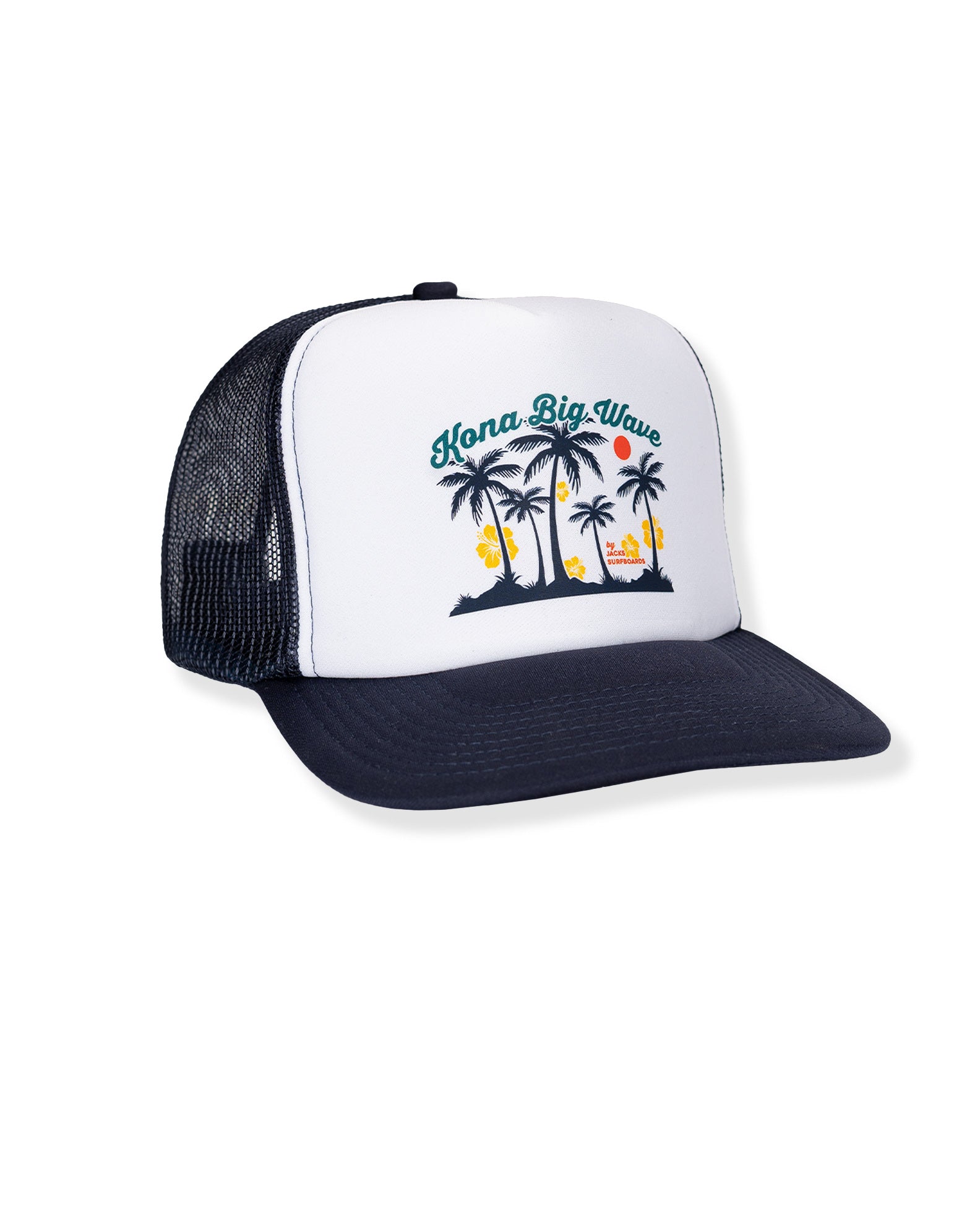 Kona X Jack's Golden Hour Snapback Hat - Navy/White