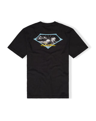 Kona Big Wave x Jack's Men's "Retro Aloha" Short Sleeve T-Shirt - Black