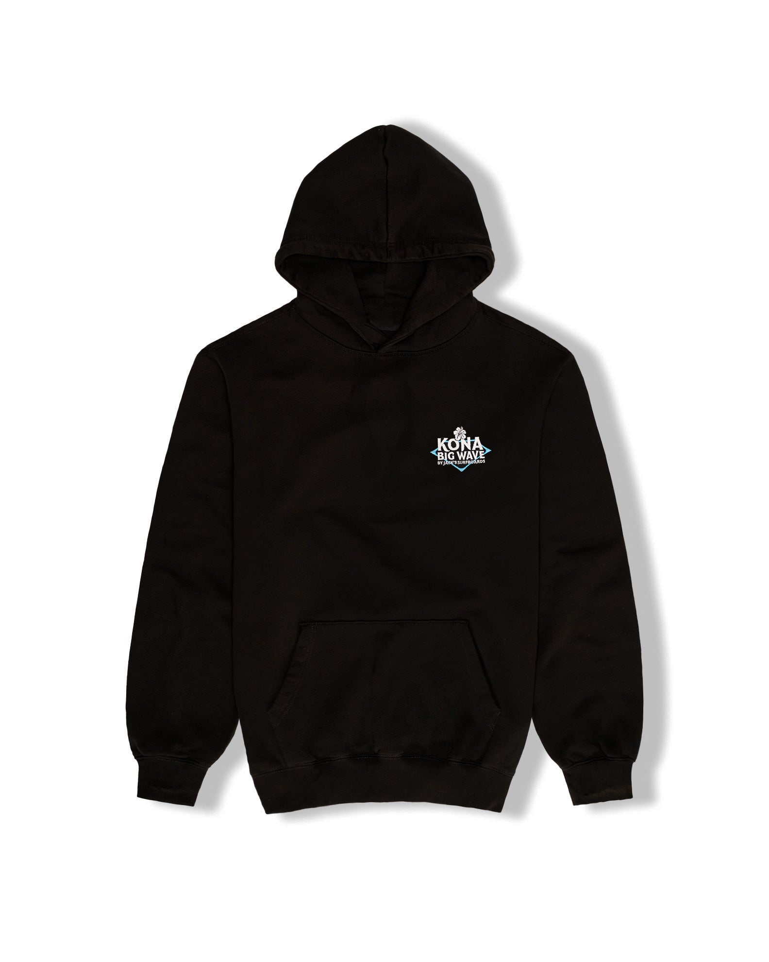 Kona Big Wave X Jack's Surfboards Men's Retro Aloha Pullover Hoodie - Black