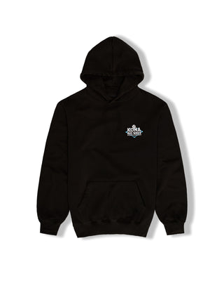 Kona Big Wave X Jack's Surfboards Men's Retro Aloha Pullover Hoodie - Black