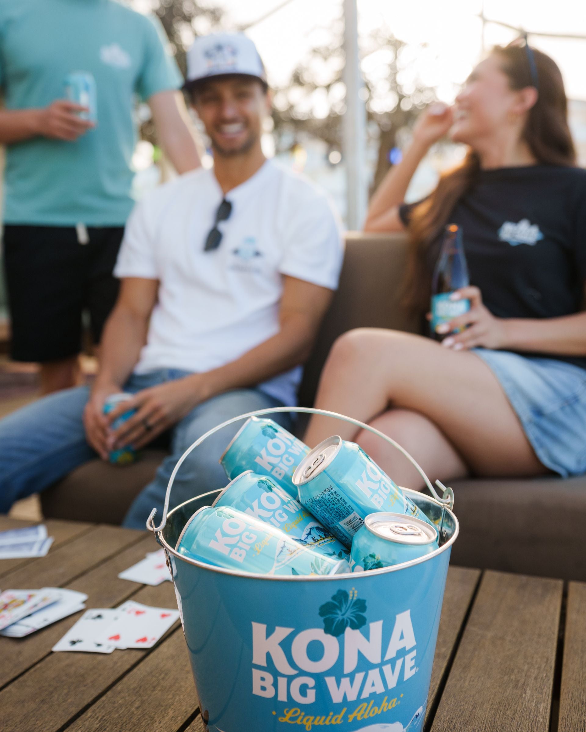 Kona X Jack's Golden Hour Snapback Hat - Navy/White