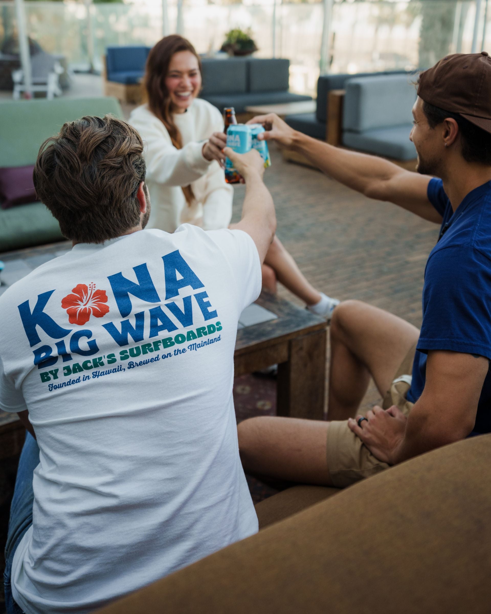 Kona Big Wave x Jack's Men's "Draft" Short Sleeve T-Shirt - White