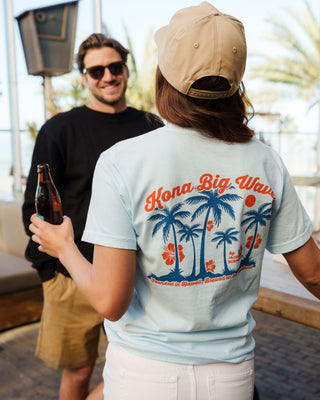 Kona Big Wave x Jack's Men's "Golden Hour" Short Sleeve T-Shirt - Chambray