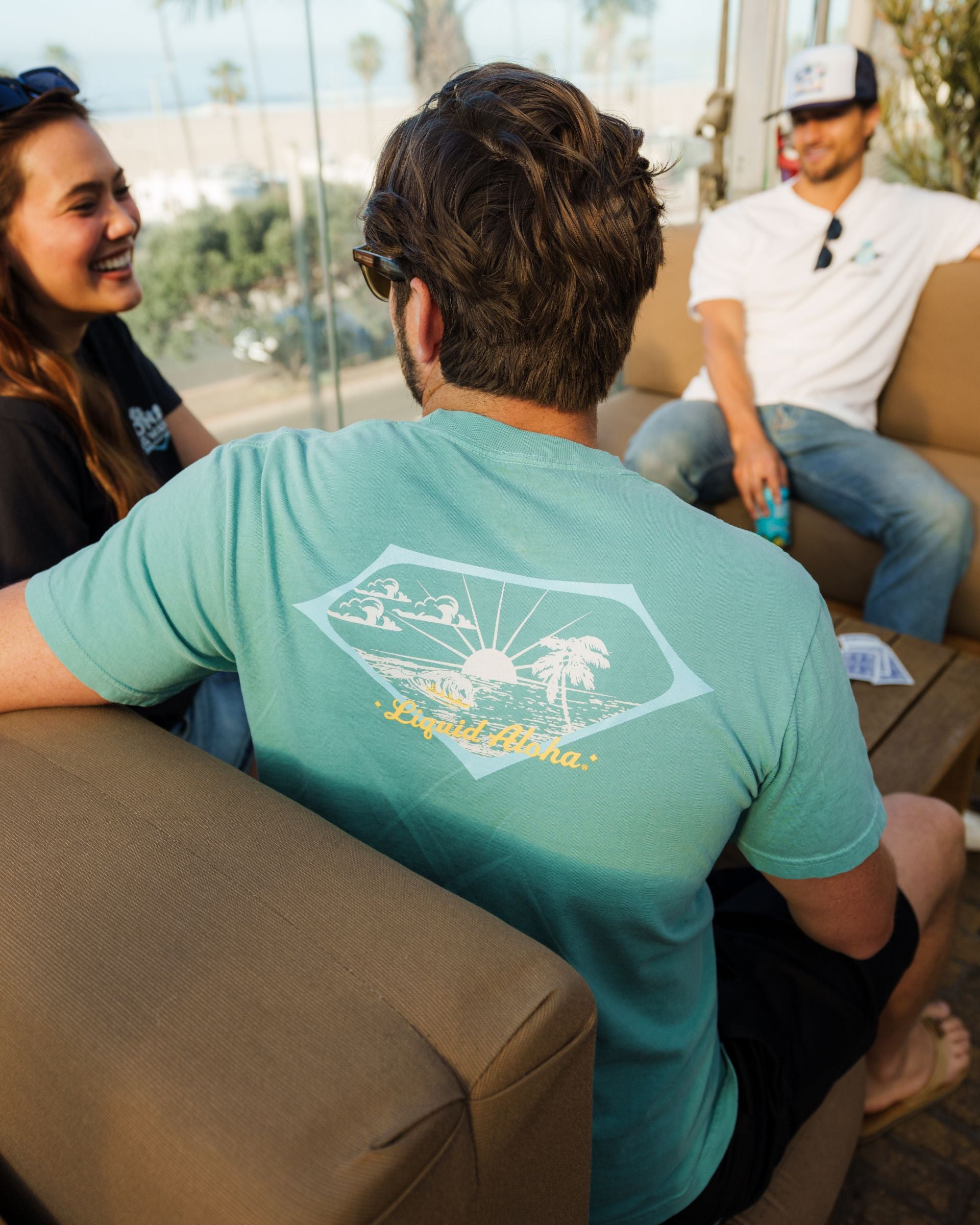 Kona x Jack's Men's "Retro Aloha" S/S Tee - Seafoam