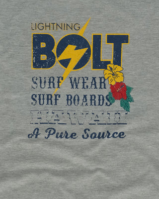 Women's Lightning Bolt Flower S/S T-Shirt - Heather Grey