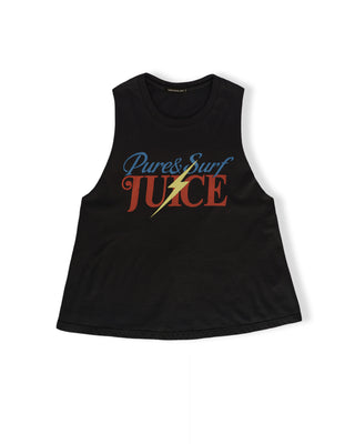 Women's Lightning Bolt Surf Juice Tank Top - Dark Grey