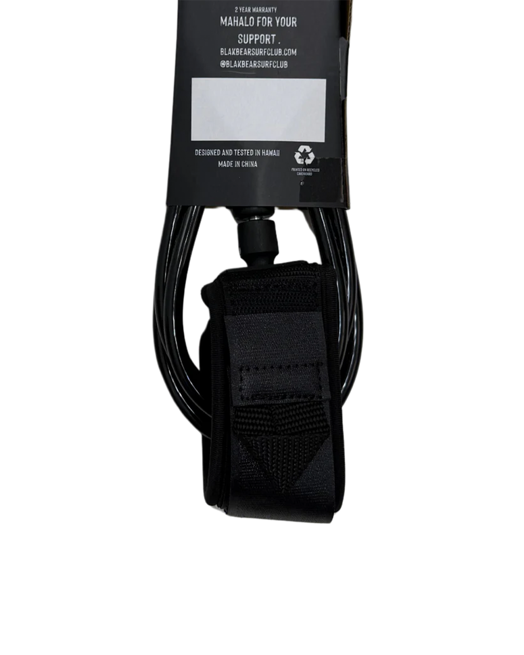 Blak Bear Surf Club The Ledge Leash- Black