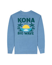 Kona Brewing x Jack's "Liquid Aloha" Pigment Crewneck Sweatshirt- Light Blue