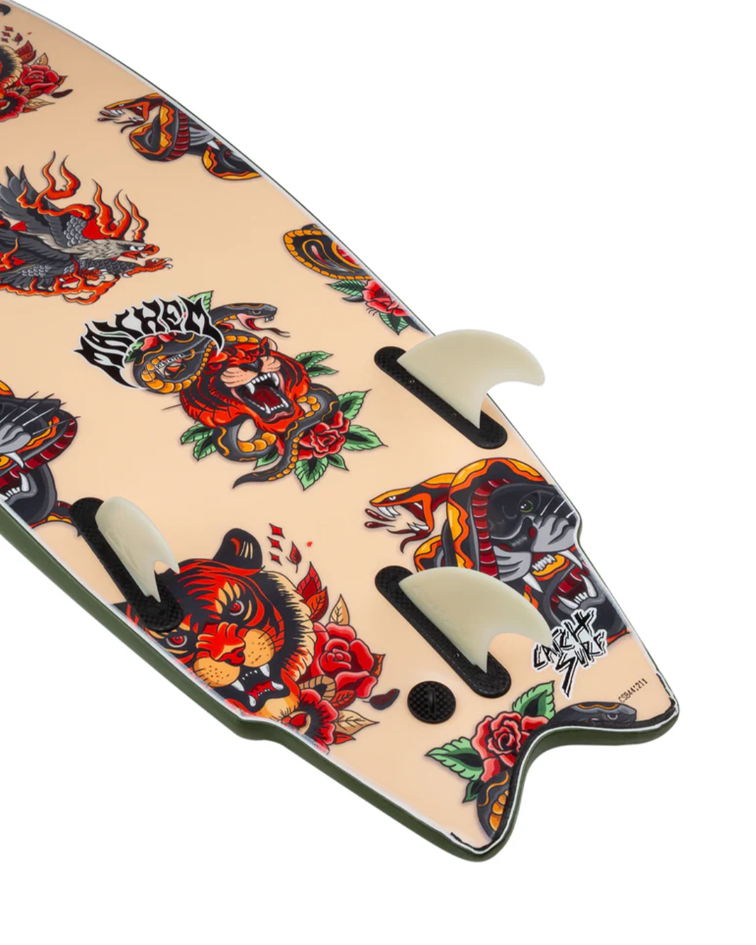 Catch Surf Odysea Lost RNF Soft Top Surfboard- Military Green