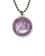 St. Christopher Necklace - Purple