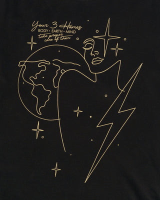 Women's Lightning Bolt Home S/S T-Shirt - Dark Grey
