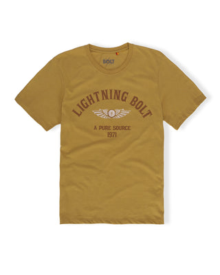Women's Lightning Bolt Wings S/S T-Shirt - Mustard
