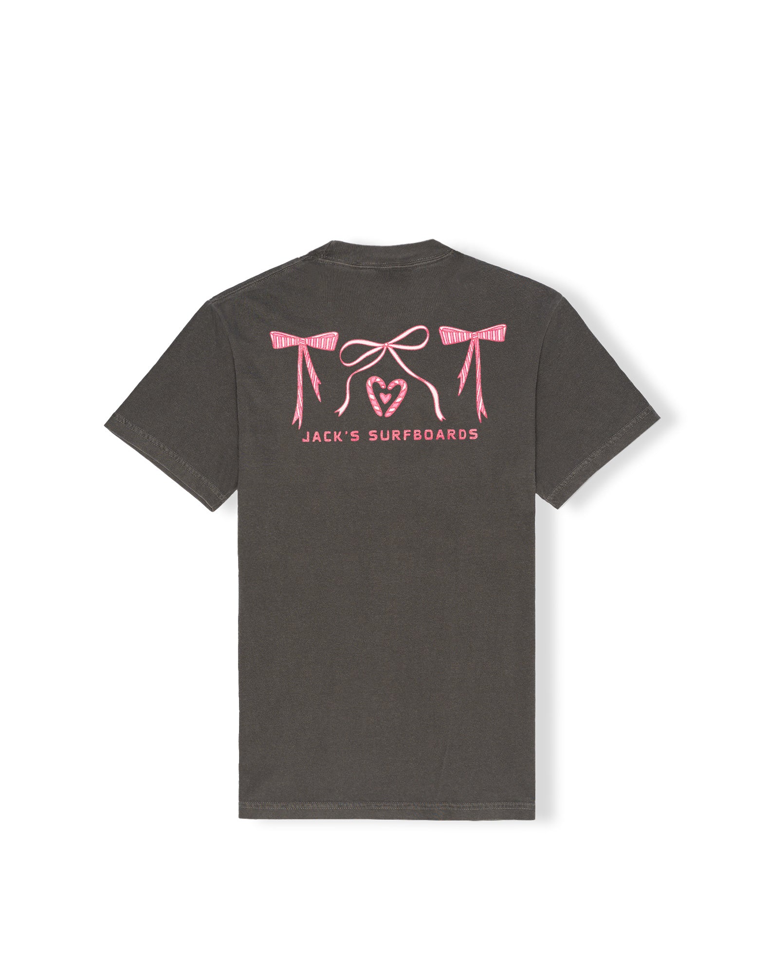 Limited (8-16) Girl's Xmas Bow HW PGMT S/S Tee - Pepper