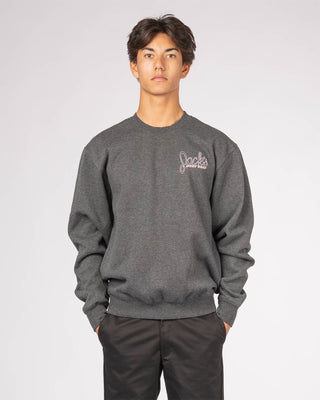 Little Dude Crewneck Pullover Sweatshirt - Charcoal Heather