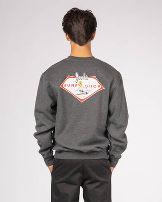 Little Dude Crewneck Pullover Sweatshirt - Charcoal Heather