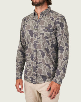 Marsh Wear Men's Lobeco Long Sleeve Woven Shirt - Dark Green Mallard Camo