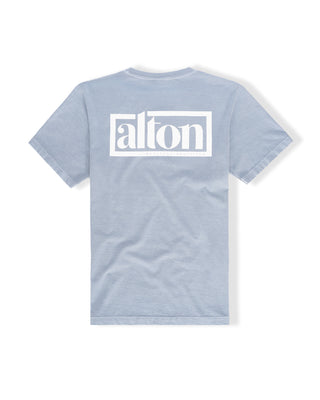 Logo Box HW PGMT S/S Tee - Light Washed Denim