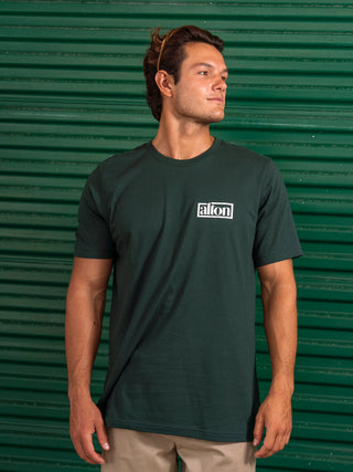 Alton Men's Logo Box Short Sleeve T-Shirt - Forest