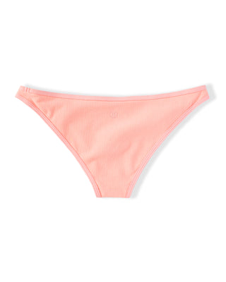 Lola Ribbed Swim Bottom - Soft Coral
