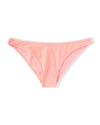 Lola Ribbed Swim Bottom - Soft Coral