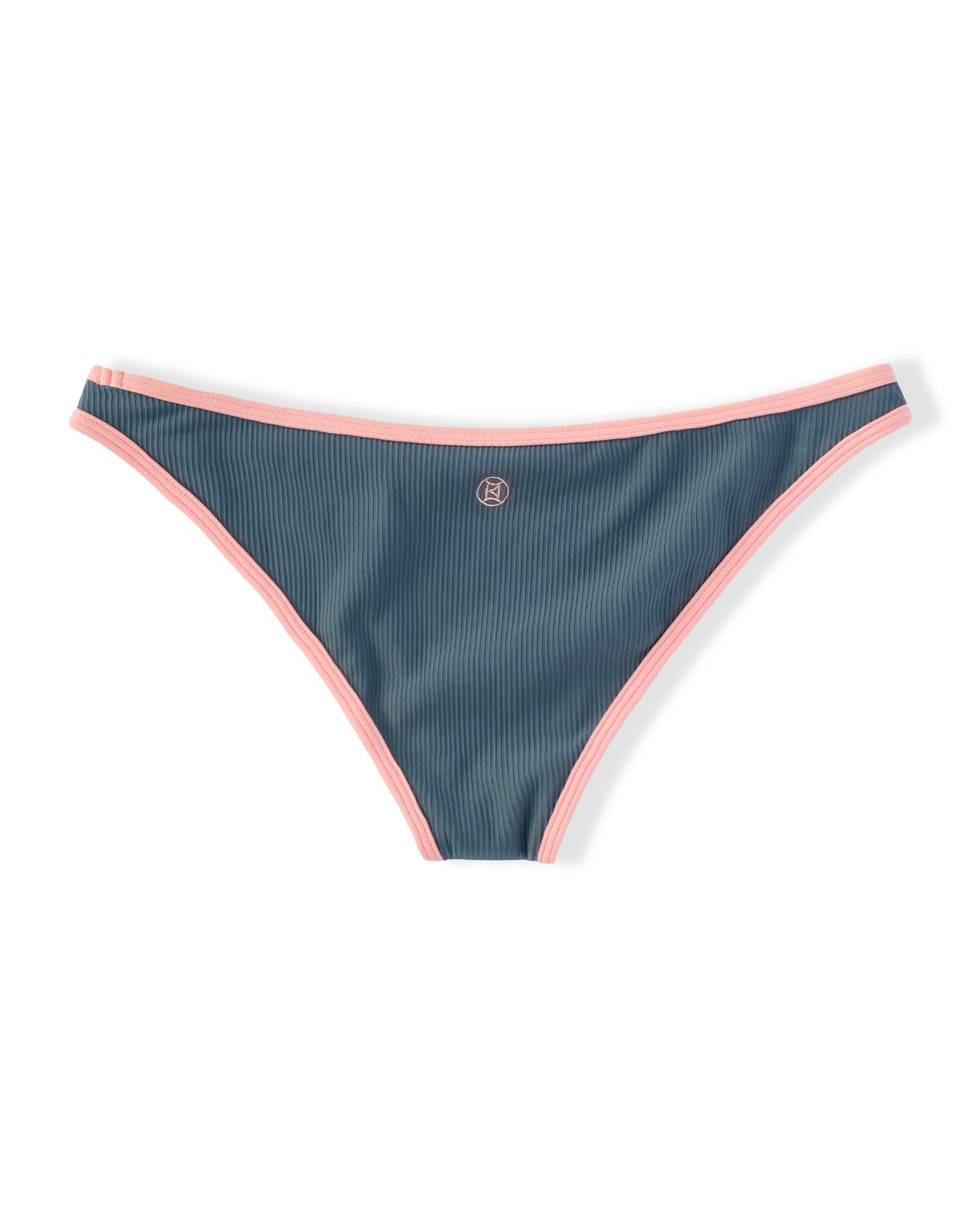 Lola Ribbed Swim Bottom - Stormy/Ballet Slipper