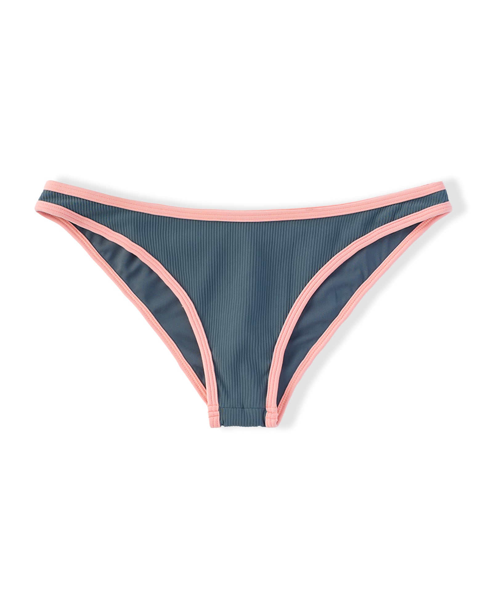 Lola Ribbed Swim Bottom - Stormy/Ballet Slipper