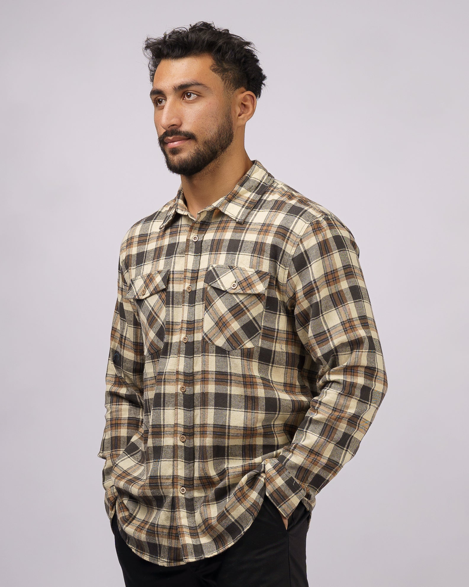 Lubbock Flannel L/S Shirt - Natural