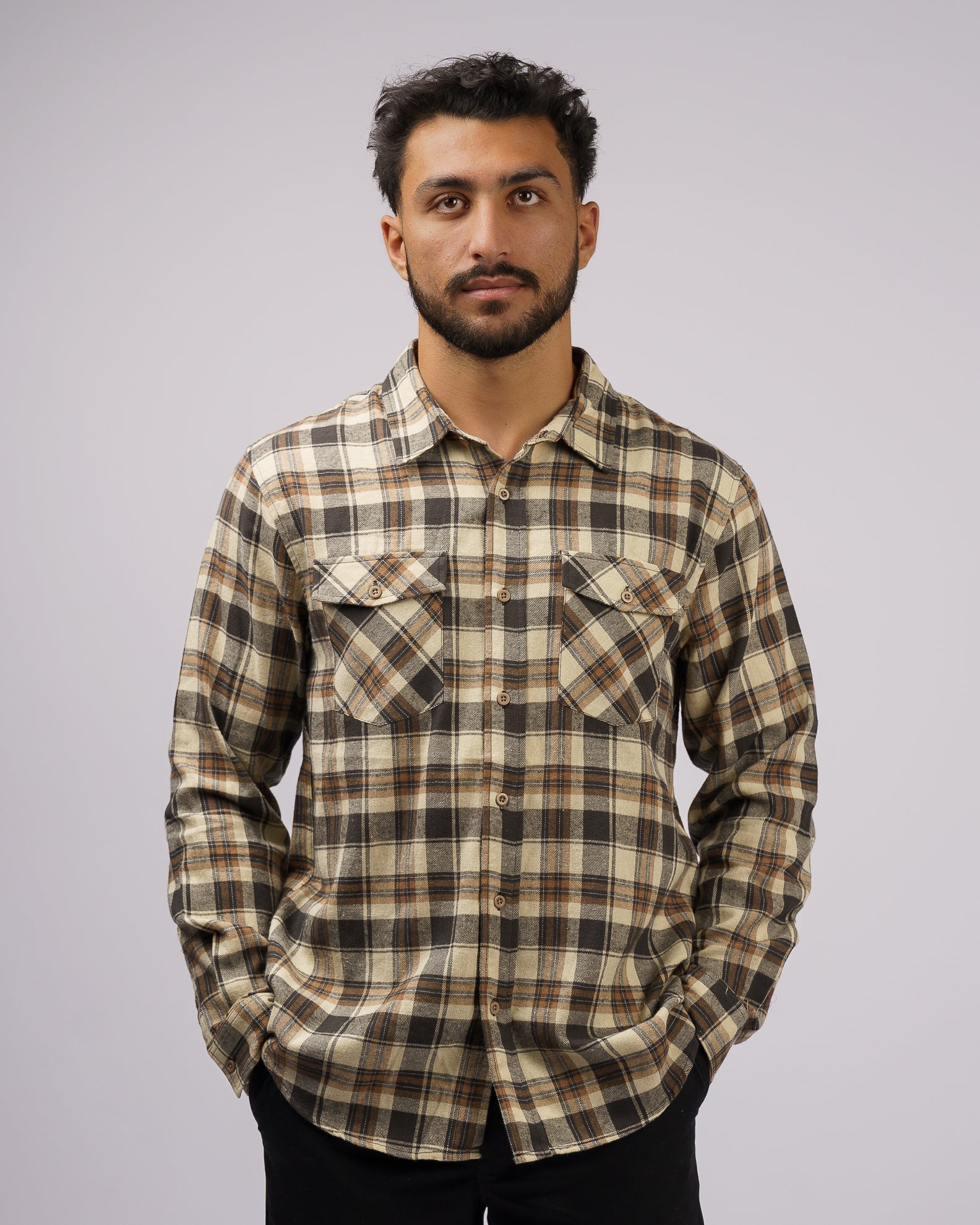 Lubbock Flannel L/S Shirt - Natural