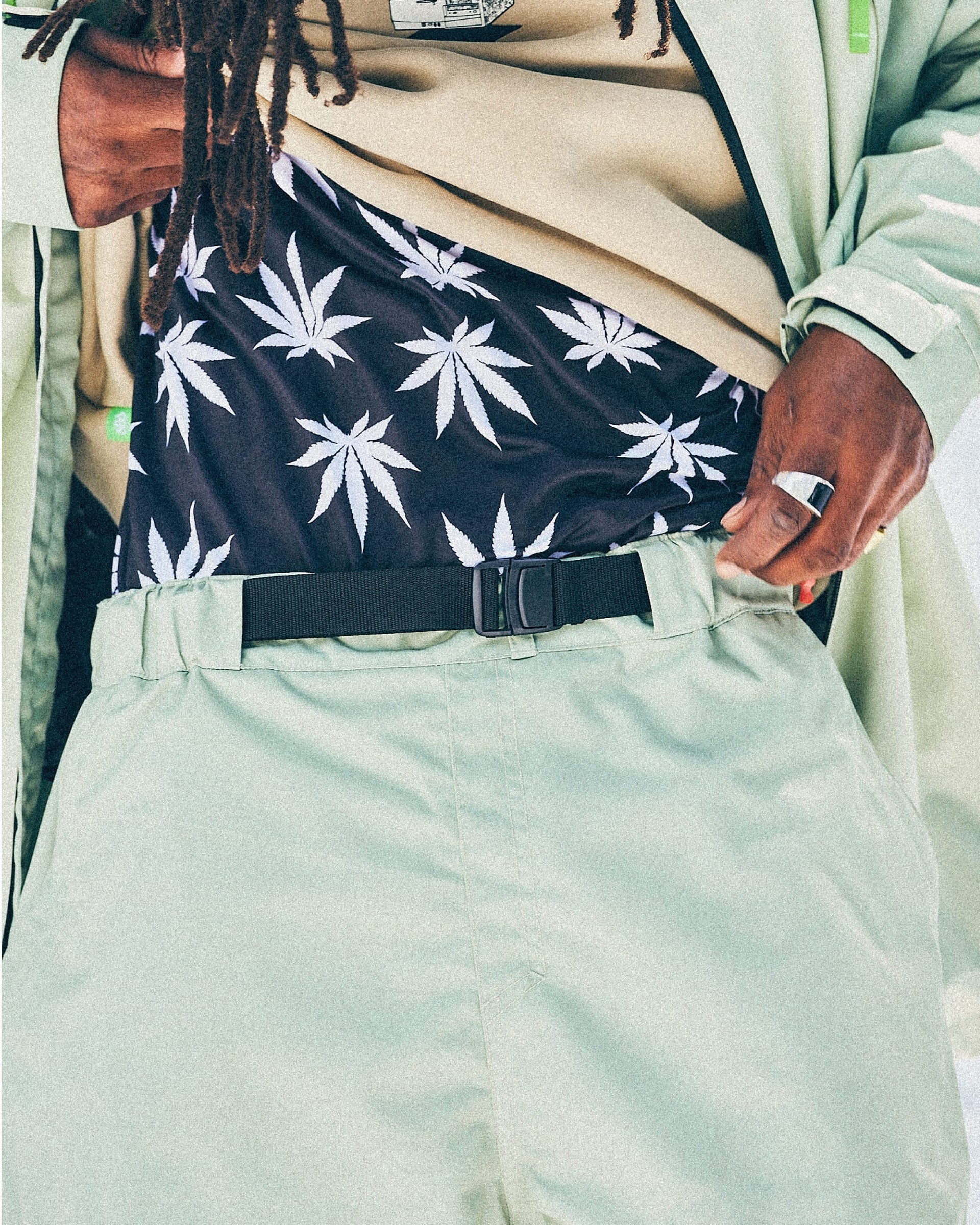 HUF Double H Shell Pants - HUF Green Colorblock – Jack's Surfboards