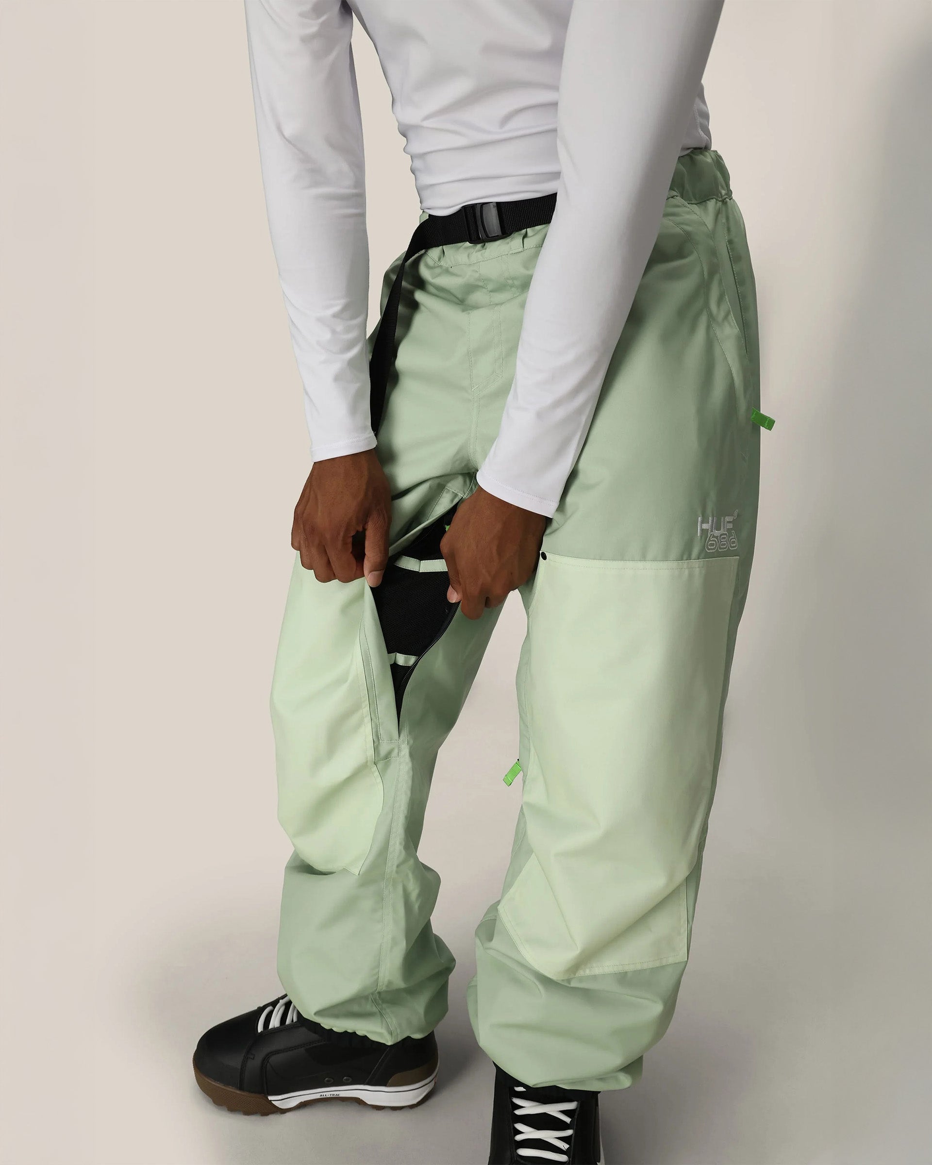HUF Double H Shell Pants - HUF Green Colorblock – Jack's Surfboards