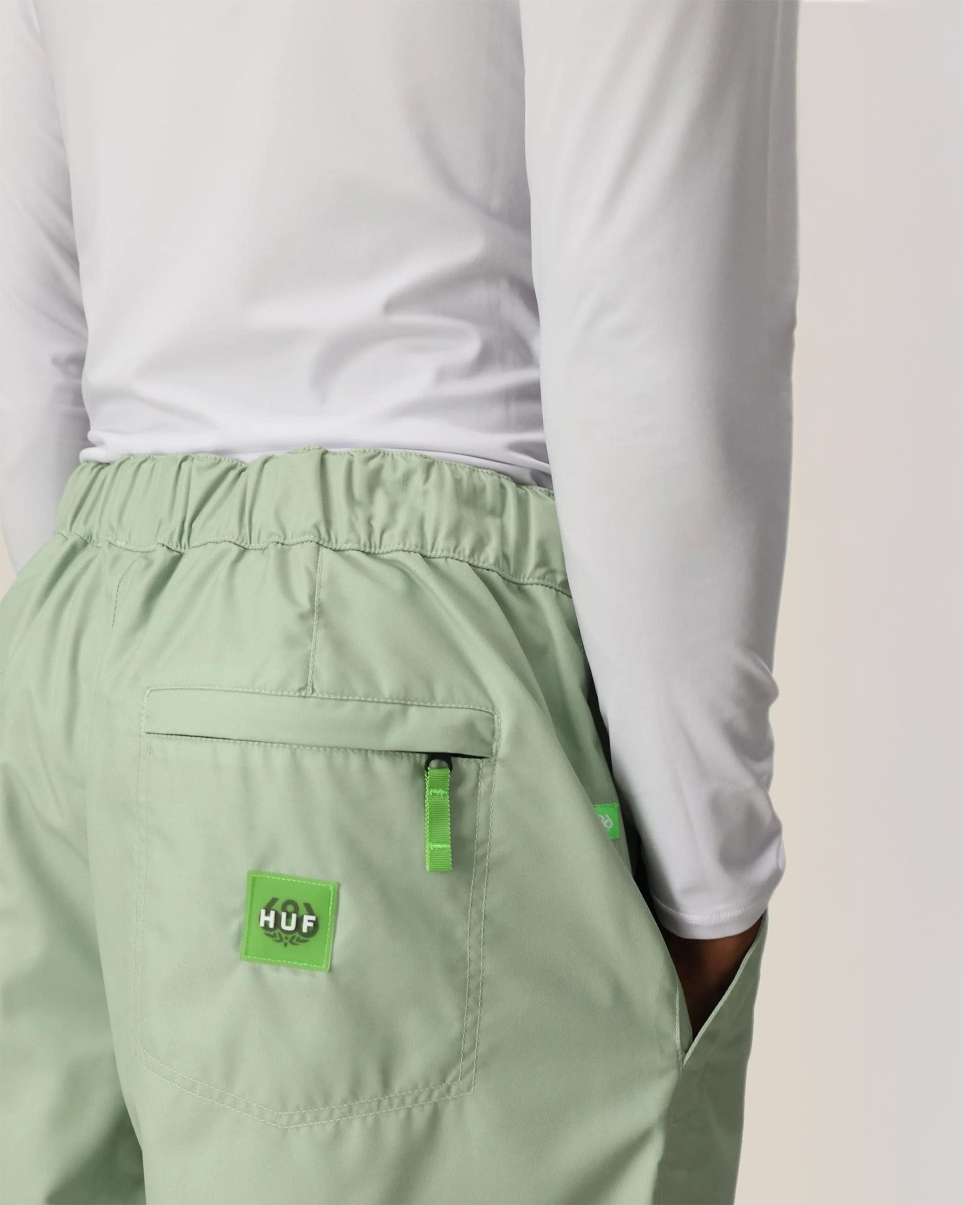 HUF Double H Shell Pants - HUF Green Colorblock – Jack's Surfboards