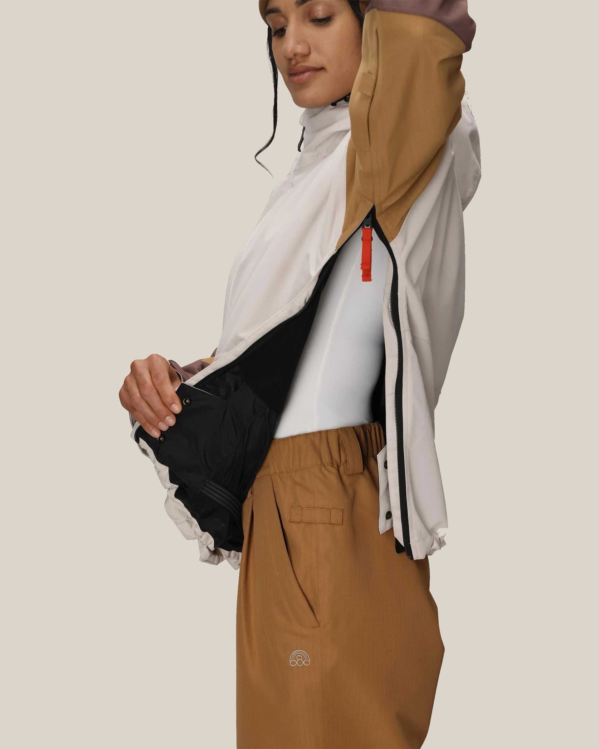 Women's Outline Shell Anorak - Limestone Colorblock