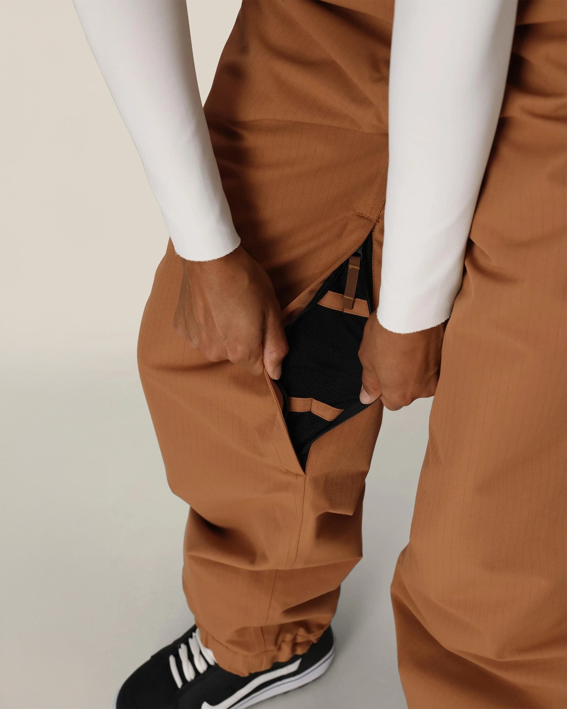 Women's Outline Shell Snow Pants - Caramel Ripstop – Jack's Surfboards