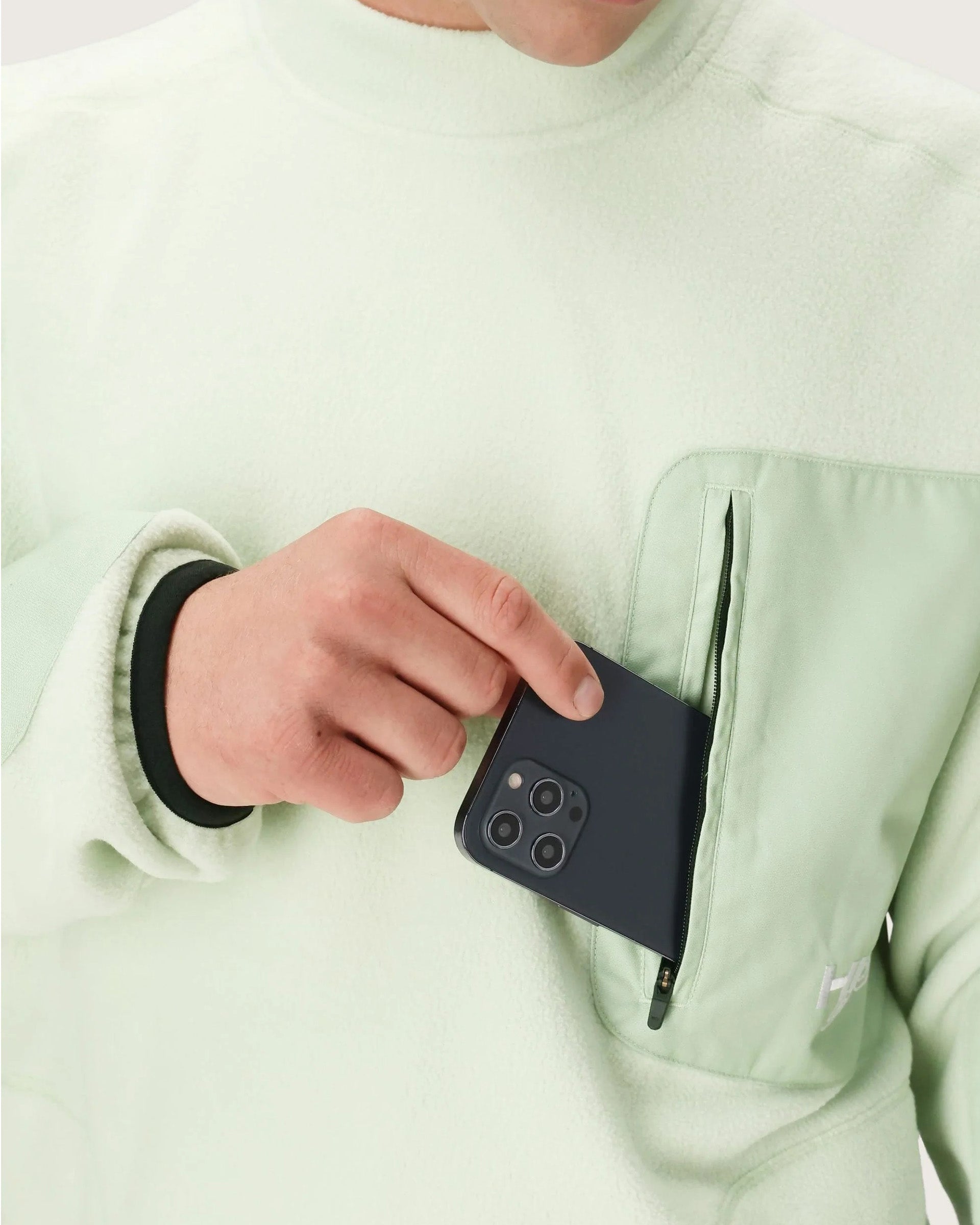 HUF Fleece Crewneck - Green Colorblock