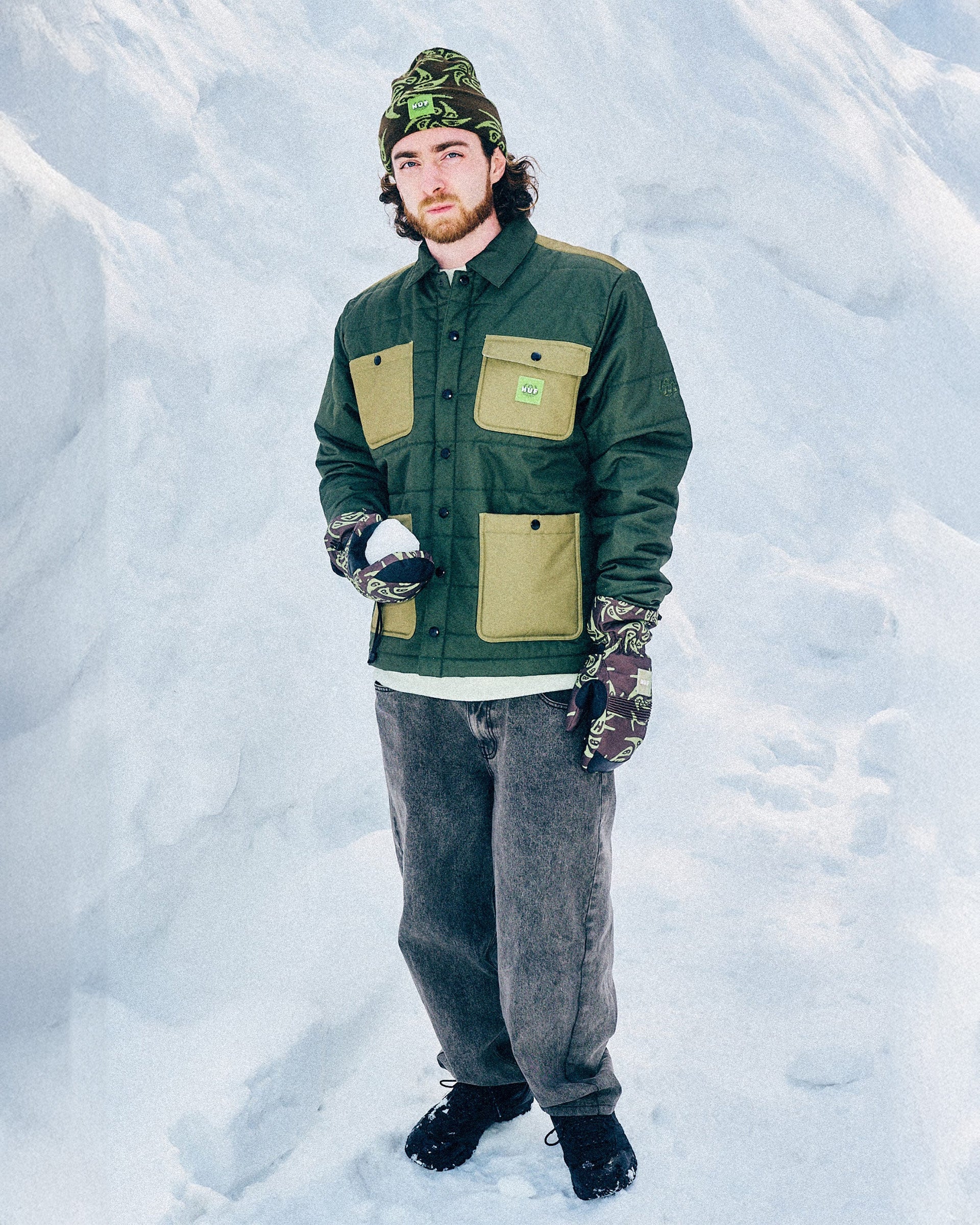 スキー HUF STANDARD PUFFER JACKET II HUF（ハフ）の「STANDARD PUFFER JACKET II / HUF パファージャケット