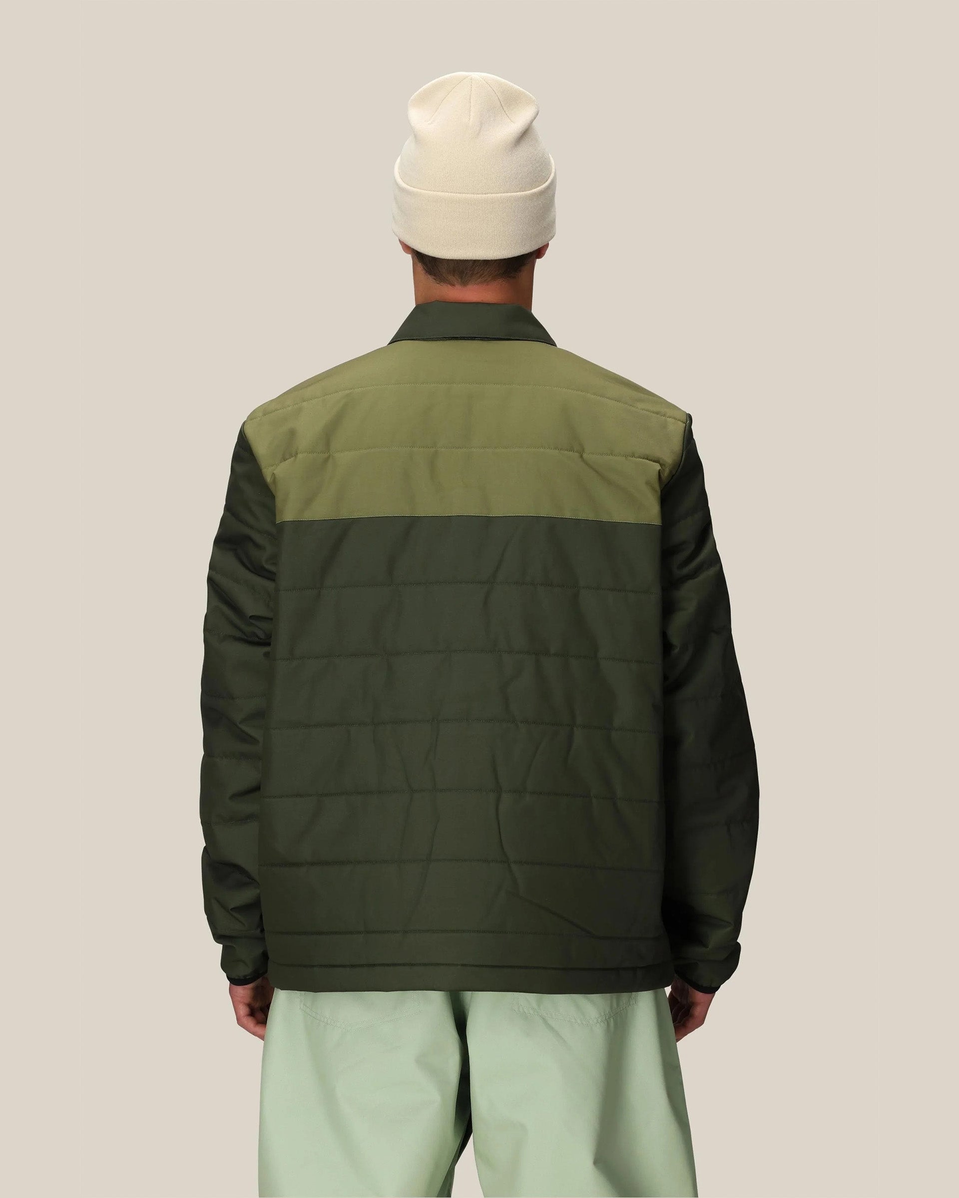 HUF Puffer Insulated Jacket - Dark Green Colorblock – Jack's