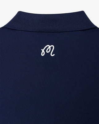 Malbon Block Placket Polo - Navy
