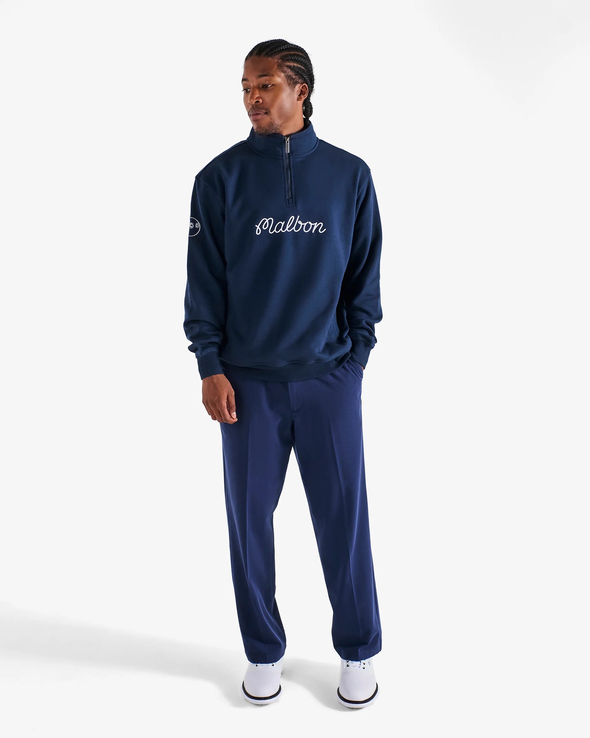 Malbon Performance Quarter Zip Shell Pullover - Black – Jack's