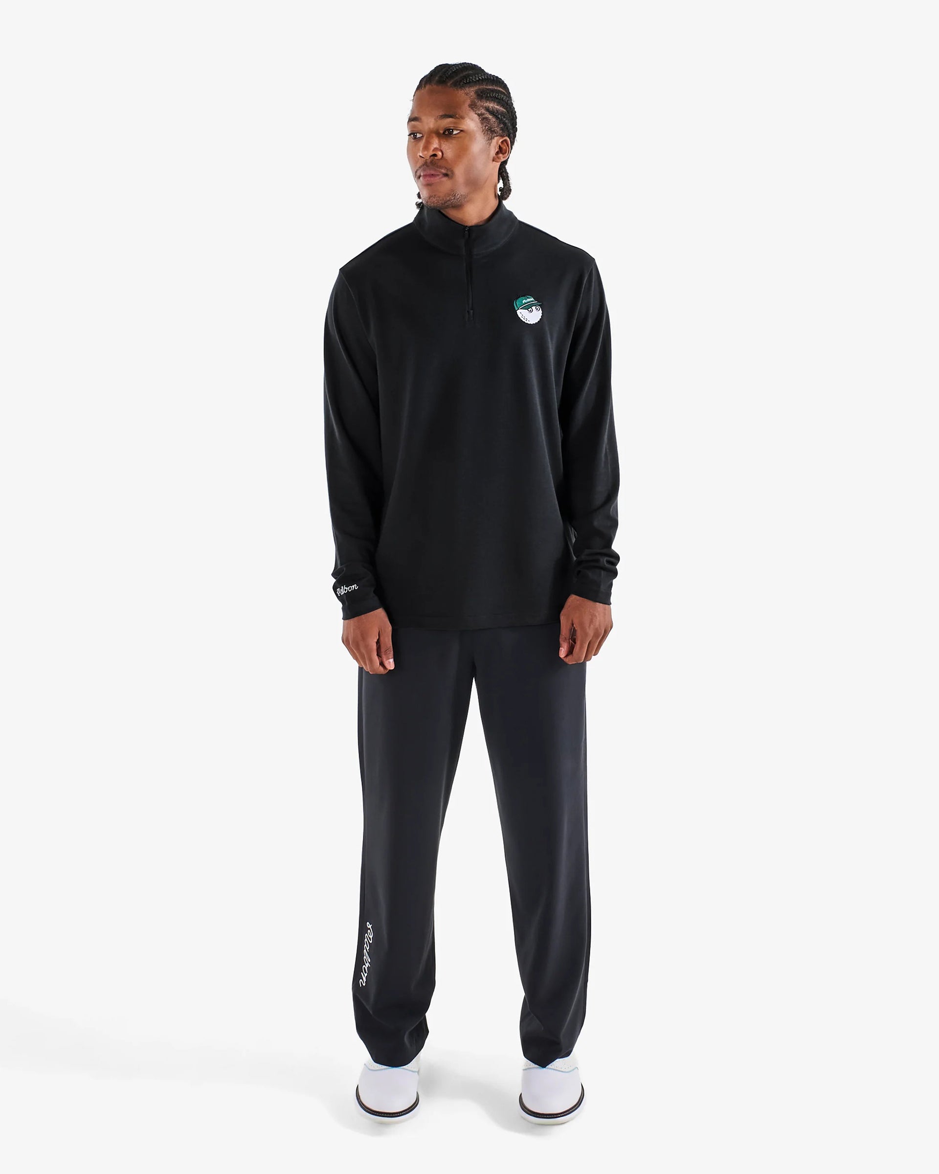 Malbon Performance Quarter Zip Shell Pullover - Black – Jack's