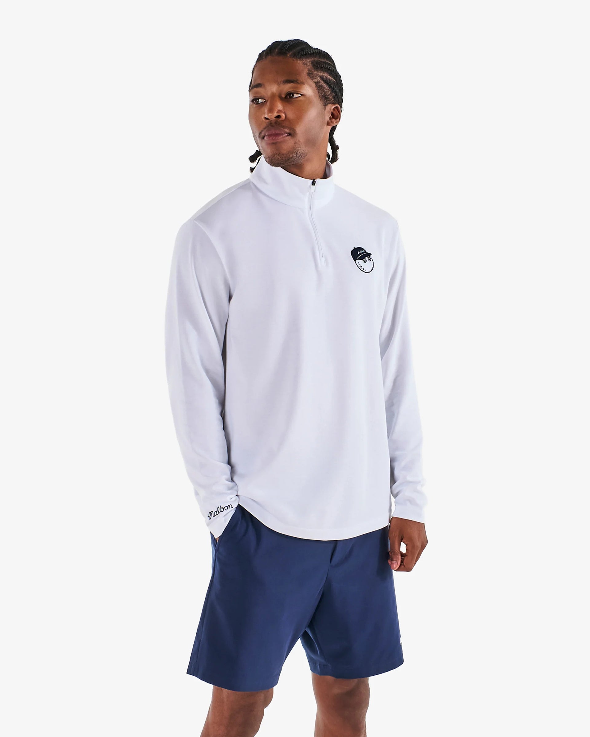 Malbon Flyer Mid Layer - White