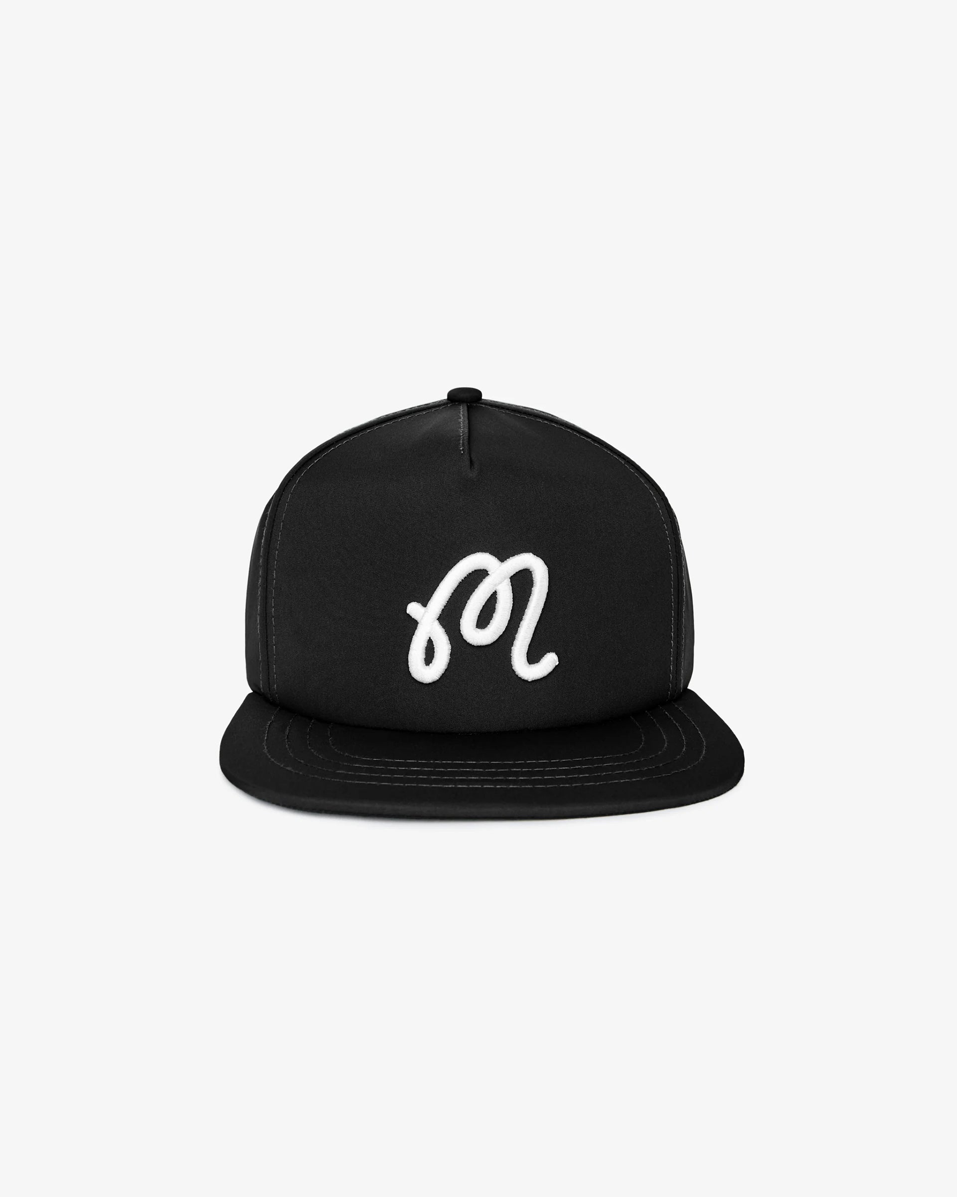 Malbon M Snapback Hat - Black