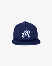 Malbon M Snapback Hat - Navy