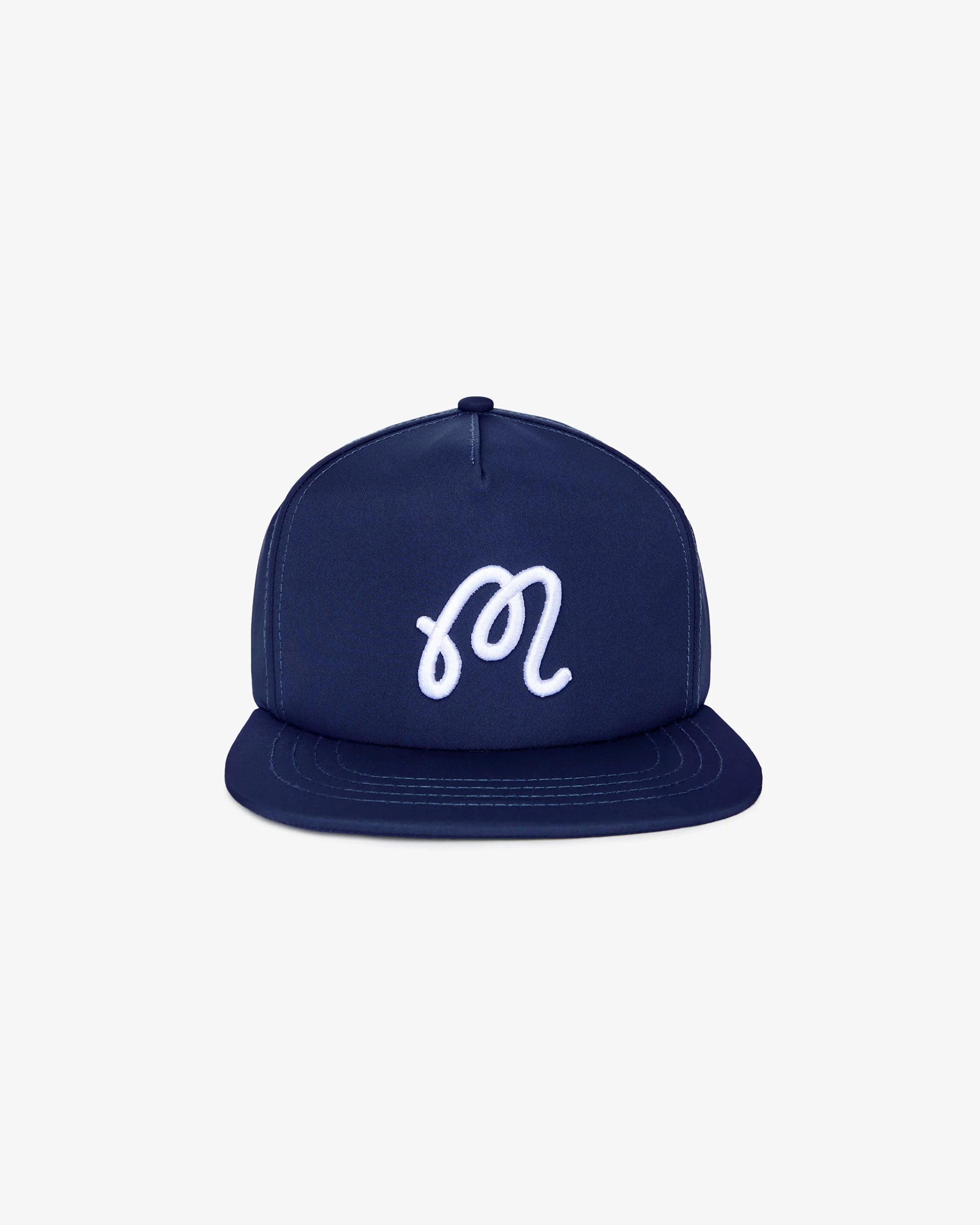 Malbon M Snapback Hat - Navy